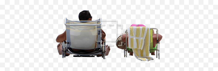 Two People In Beach Chairs - Immediate Entourage People In Beach Chairs Png,Beach Chair Png