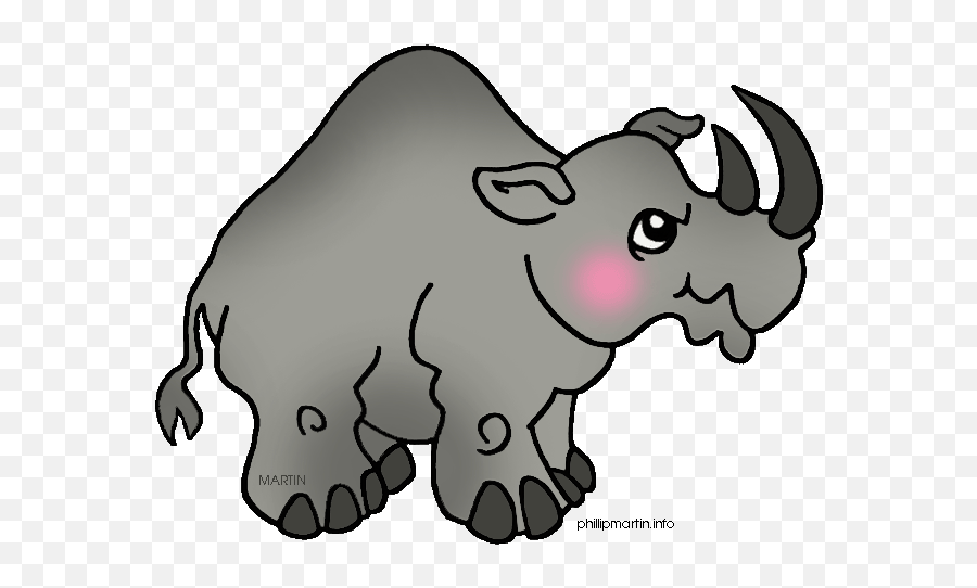 Clipart Hippo Rhino Transparent Free - Rhino Clip Art Png,Rhino Transparent Background