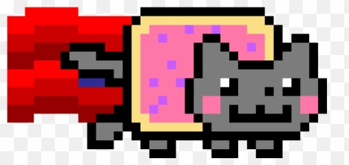Pixel Art Nyan Cat Transparent Png - Nyan Cat Minecraft,Nyan Cat Transparent