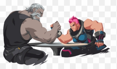 When In Doubt Goats It Out - A Look Into Overwatchu0027s Team Overwatch Arm Wrestling Sprays Png,Roadhog Png