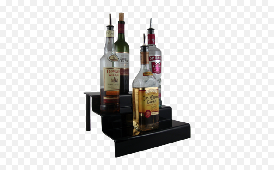 Acrylic Liquor Bottle Display Shelves - Black Png,Liquor Bottles Png