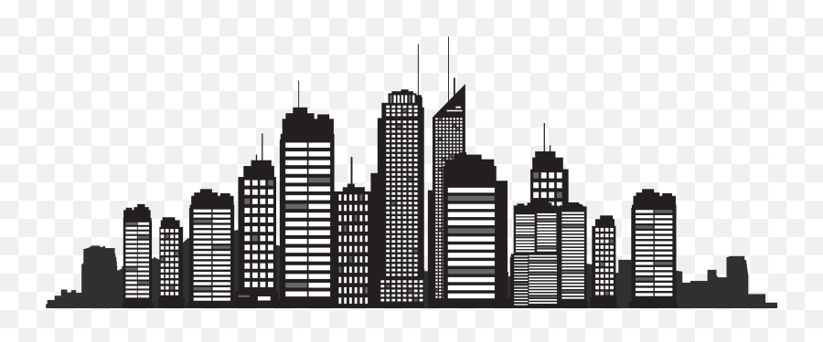 Drawing Cityscape York Transparent - Building Silhouette Transparent Background Png,New York Skyline Silhouette Png