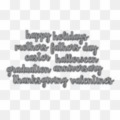 Download Die Set - Words 3 Happy Holidays Calligraphy png