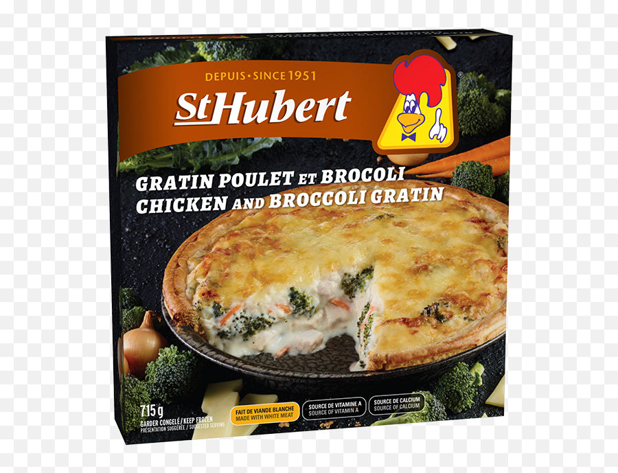 Frozen Chicken And Brocoli Gratin St - Hubert Products St Hubert Frozen Chicken Pie Png,Brocoli Png