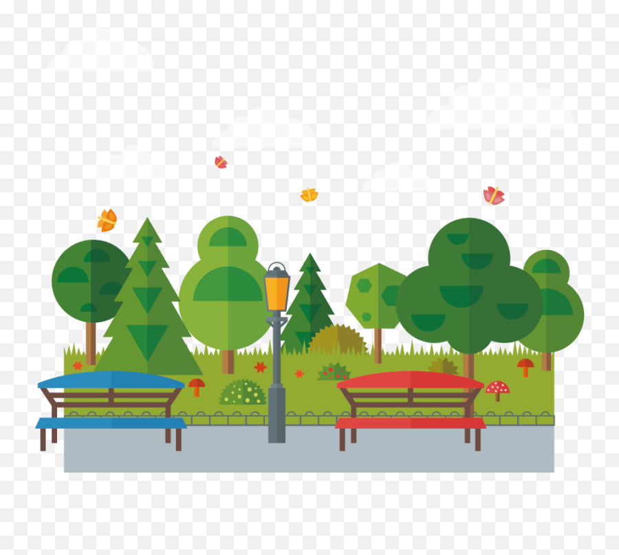 Download Park Euclidean Vector - Cartoon Park Png,Park Png