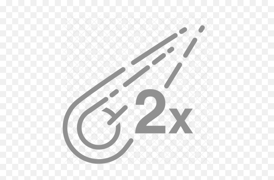 2x Speed Icon Of Line Style - Number Png,Speed Icon Png