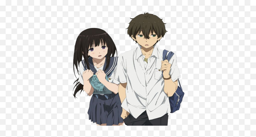 Anime Couple 1 - Hyouka Png,Anime Couple Png