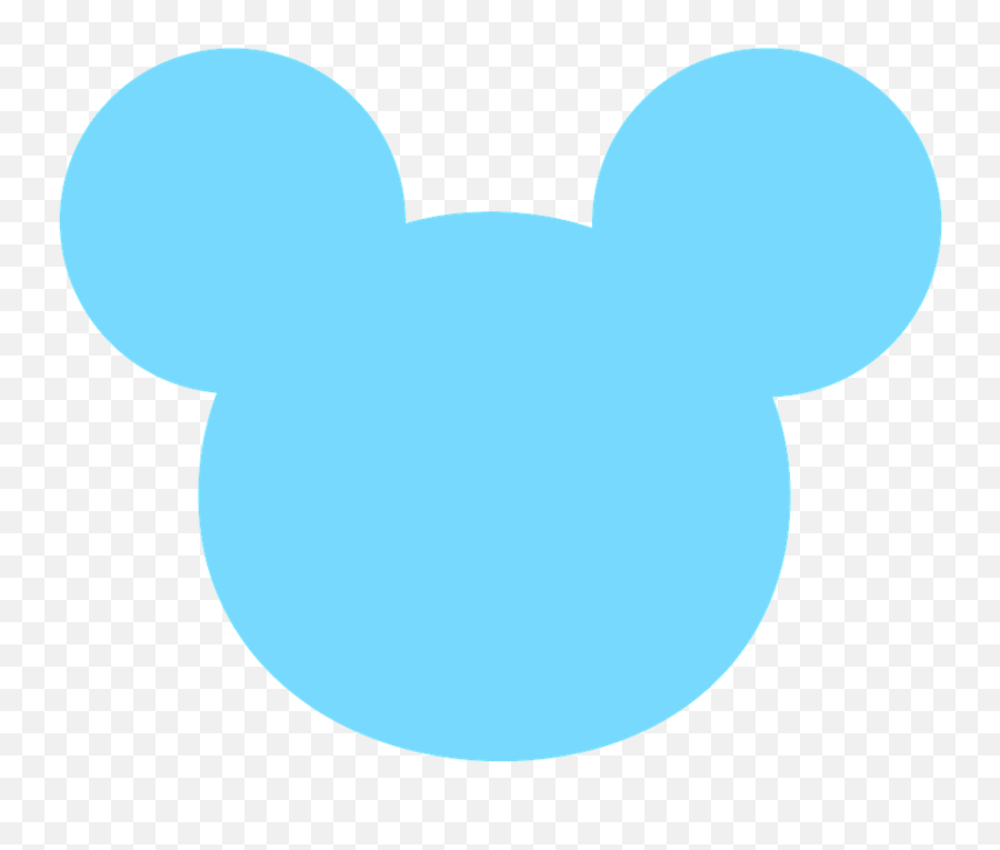 Head Clipart Mickey Mouse - Mickey Mouse Ears Blue Png,Mickey Mouse Head Png