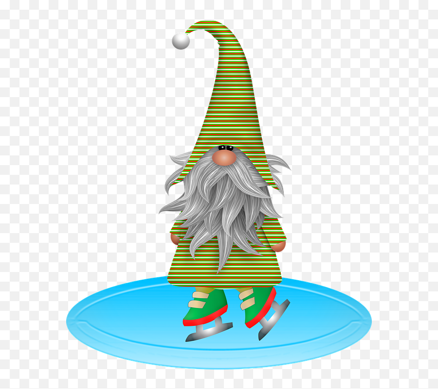 Gnome Ice Skating Christmas - Free Image On Pixabay Free Clip Art Gnomes Christmas Png,Imp Png