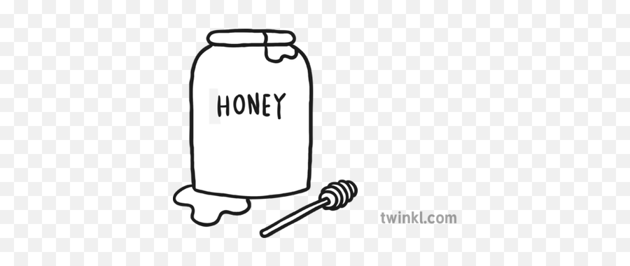 Honey Pot Black And White Illustration - Honey Pot Black And White Png,Honey Pot Png