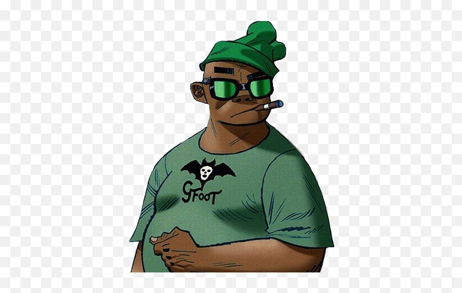 Gorillaz Russel Sticker By An Idiot In The Galaxy - Russel Hobbs Gorillaz Png,Gorillaz Transparent