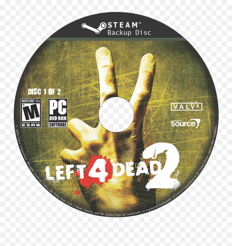 Steam Cd Key Transparent Png Image - Left 4 Dead 2 Pc Disc,Left 4 Dead 2 Logo Png