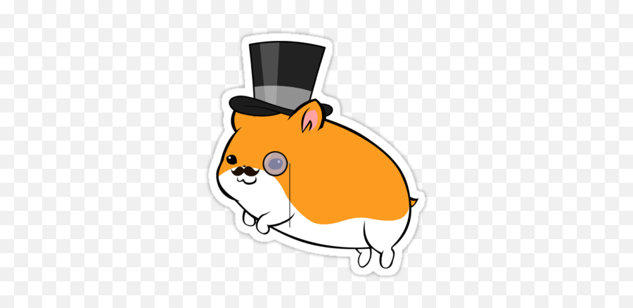 A Hamster With Monocle Mustache And Top Hatthat Is - Hamster With Top Hat Png,Monocle Transparent Background