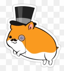 A Hamster With Monocle Mustache And Top Hatthat Is - Hamster With Top Hat png