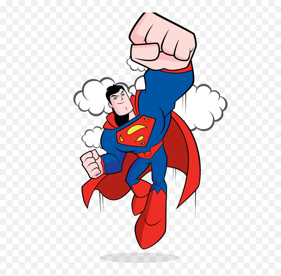 Superman Clip Super Man - Do Super Homem Em Desenho Png,Super Man Png
