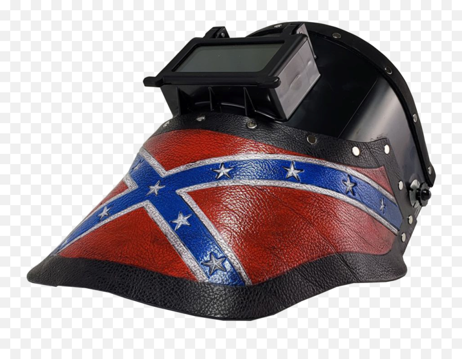 Outlaw Leather Welding Hoods And - Confederate Flag Welding Helmet Png,Rebel Flag Png