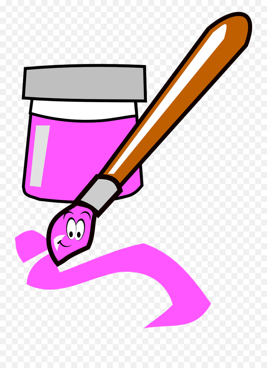Paintbrush Paint Brush - Free Vector Graphic On Pixabay Yellow Paint Brush Clipart Png,Paintbrush Transparent Background