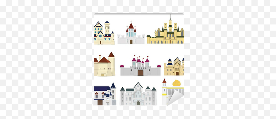Cartoon Fairy Tale Castle Icon Wall Mural U2022 Pixers - We Live To Change Language Png,Castle Icon Transparent