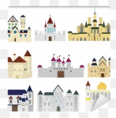 Cartoon Fairy Tale Castle Icon Wall Mural U2022 Pixers - We live change Language png