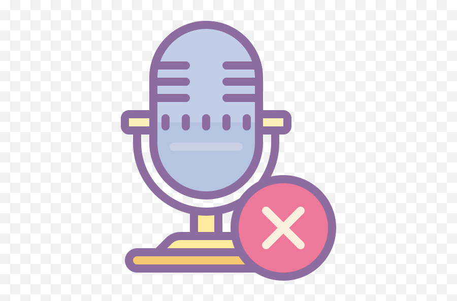 Block Microphone Icon In Cute Color Style - Microphone Icon On Computer Png,Mic And Refresh Icon