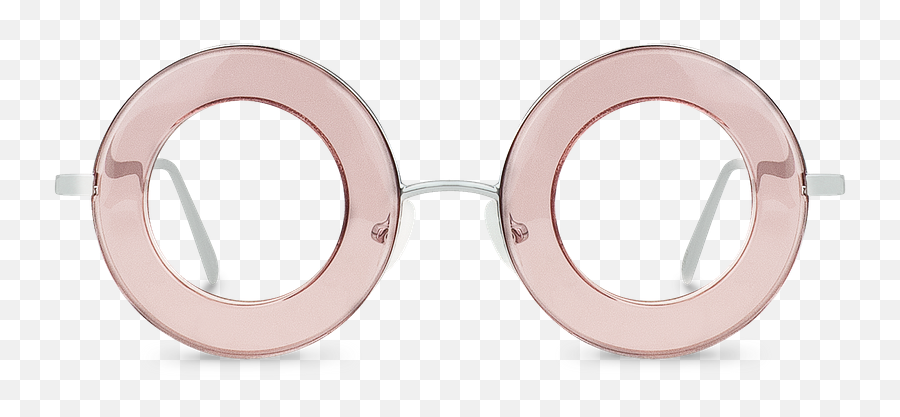 Hypno View Pink Silver Round Glasses - Circle Png,Pink Circle Png