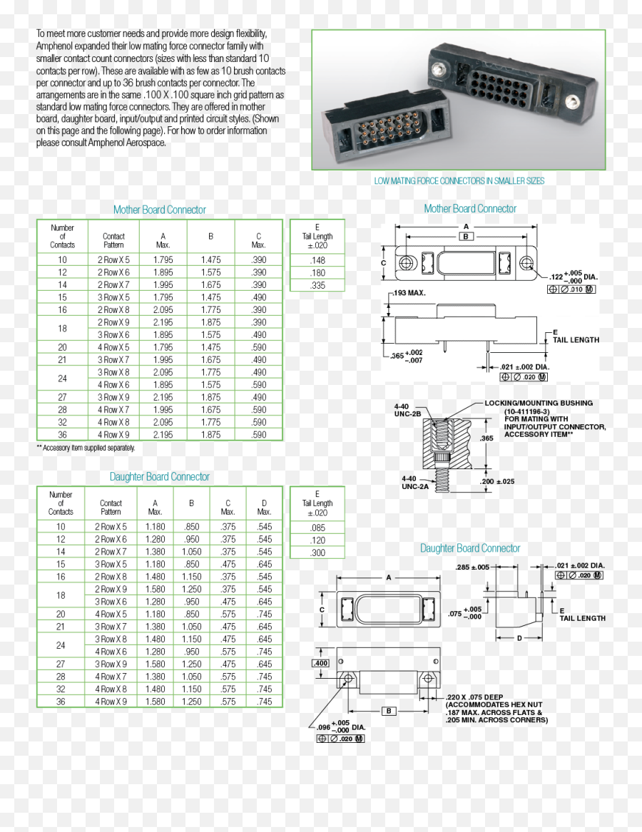 Mil - Dtl55302 Low Mating Force Connectors Markets Horizontal Png,Windows 10 Icon Grid Spacing