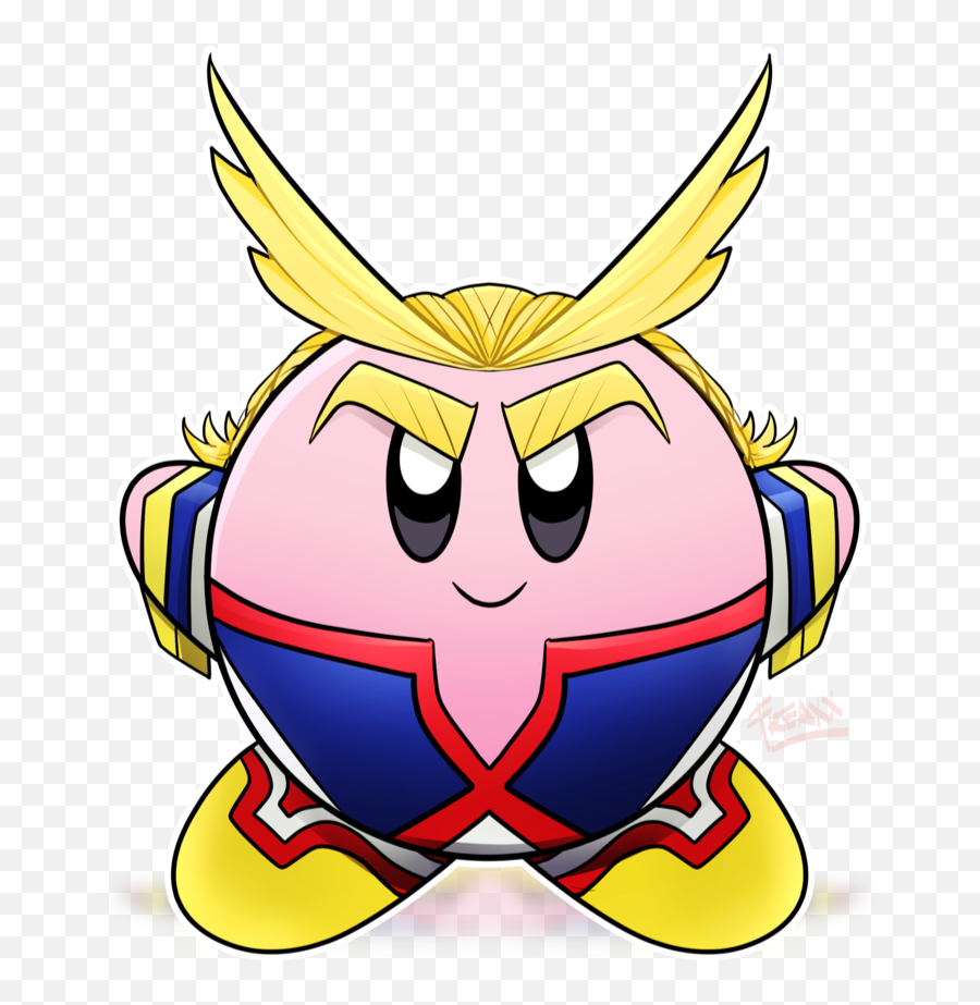 All Might X Kirby Crossover By Me Bokunoheroacademia - Never Fear I Am Here Png,All Might Png
