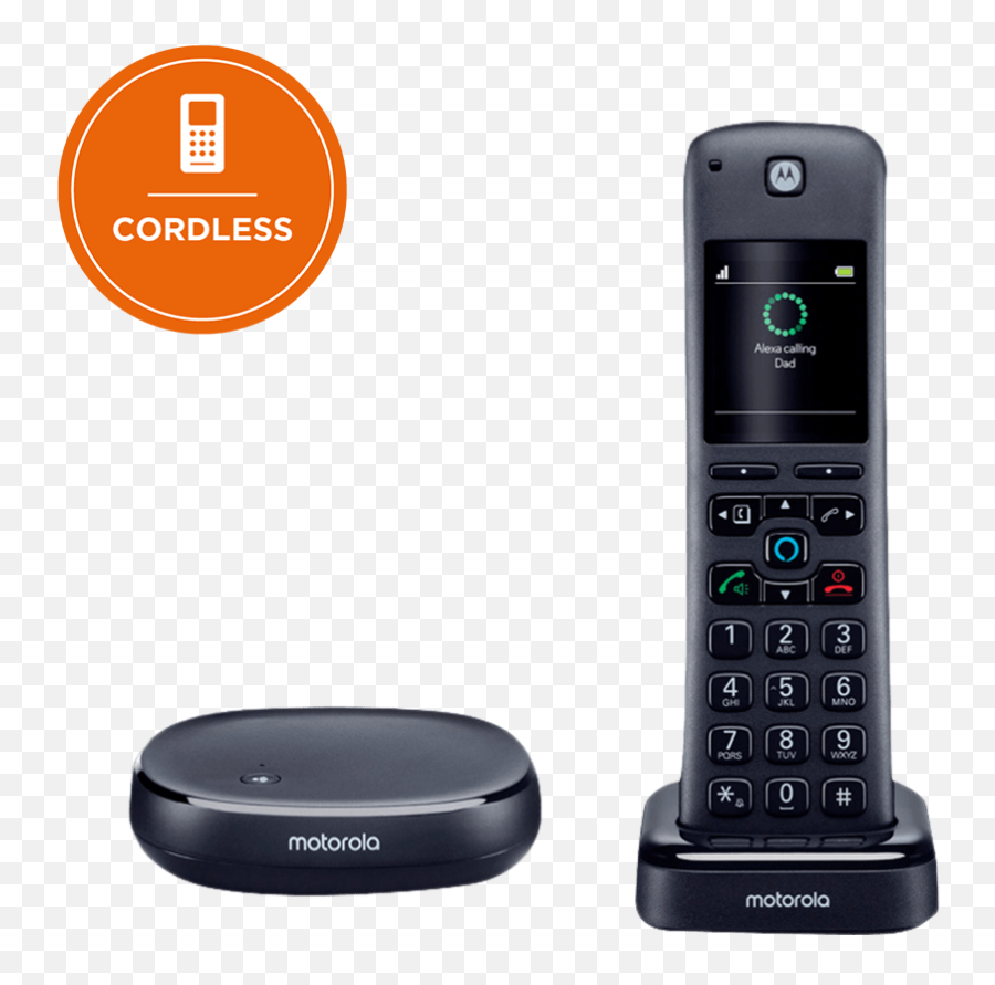 Motorola Axh01 Wireless Home Telephone With Alexa Built - In Motorola Axh01 Png,Panasonic Eluga Icon Cover Online