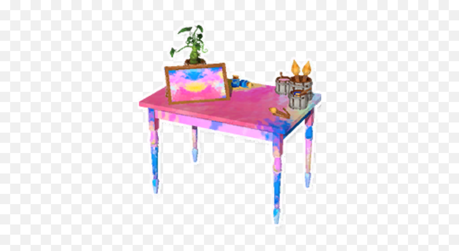 Colourful Splatter Workbench - Coffee Table Png,Splatters Effect Png