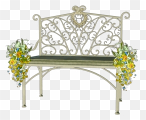 Ftestickers Garden Park Bench Flowers - Outdoor Bench Full Bench Png,Park Bench Png