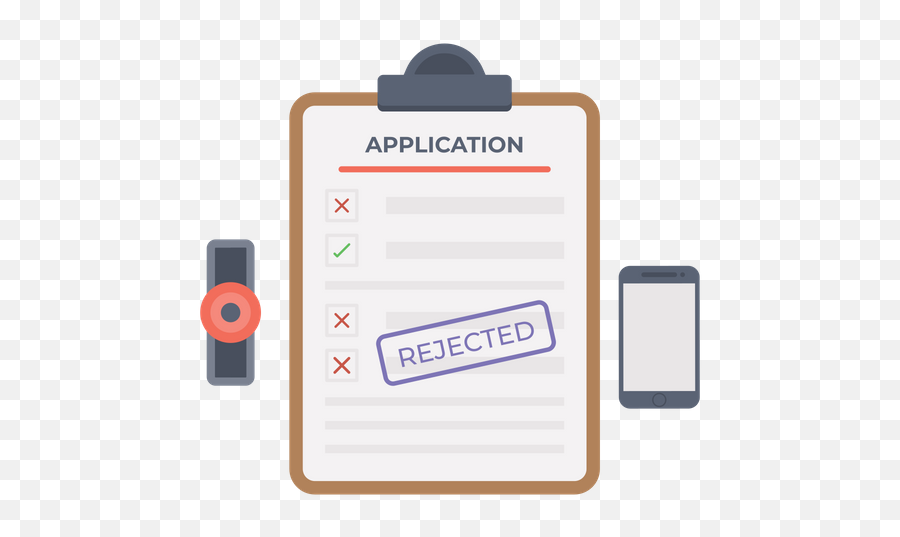 Application Rejected Icon Of Flat Style - Available In Svg Application Rejected Icon Png,Rejected Png