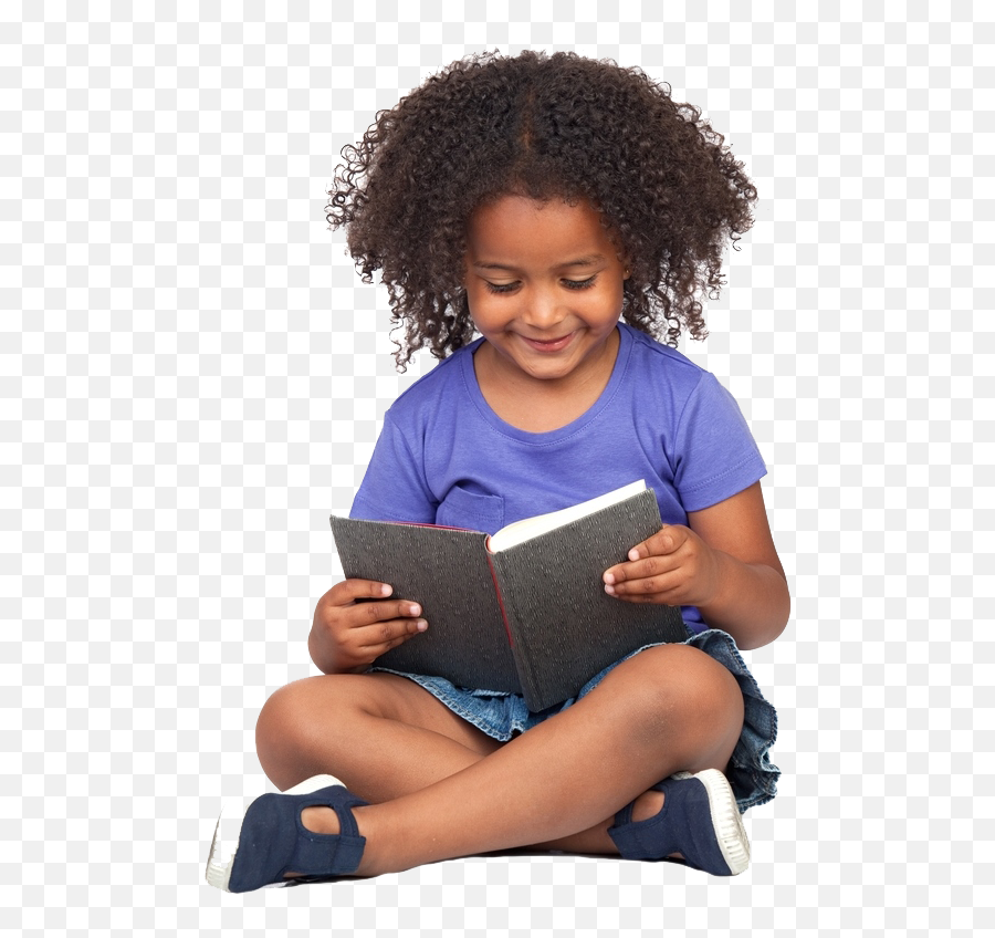Black Girl Reading Png Image - Black Child With Book,Black Girl Png