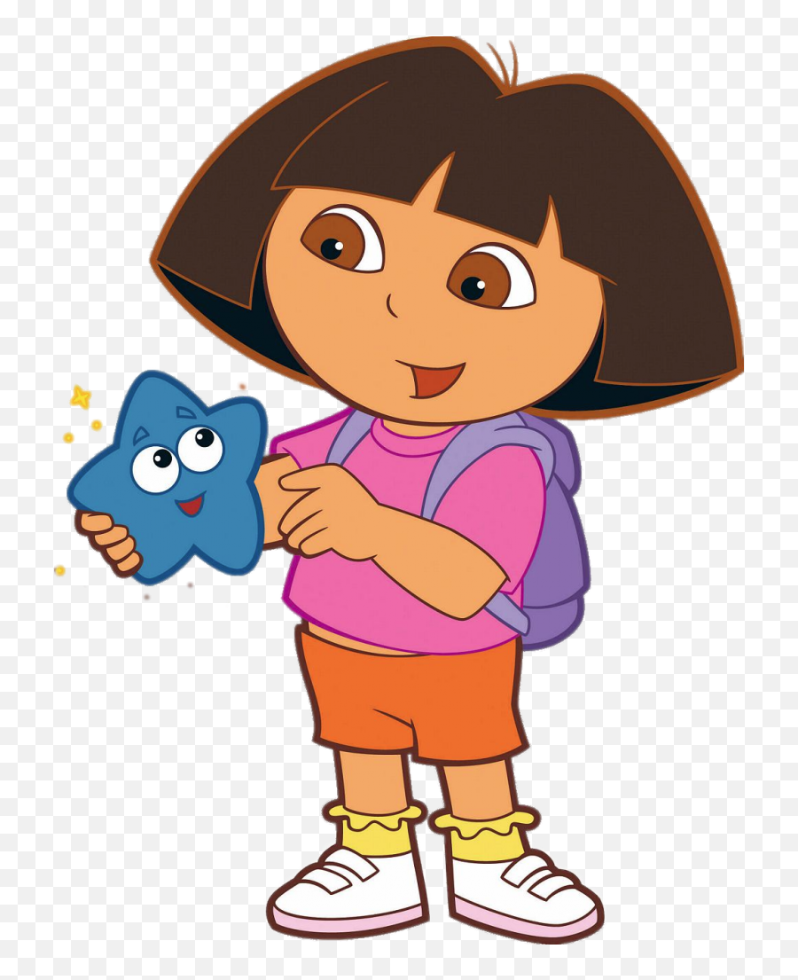 Dora The Explorer Holding Blue Star Png