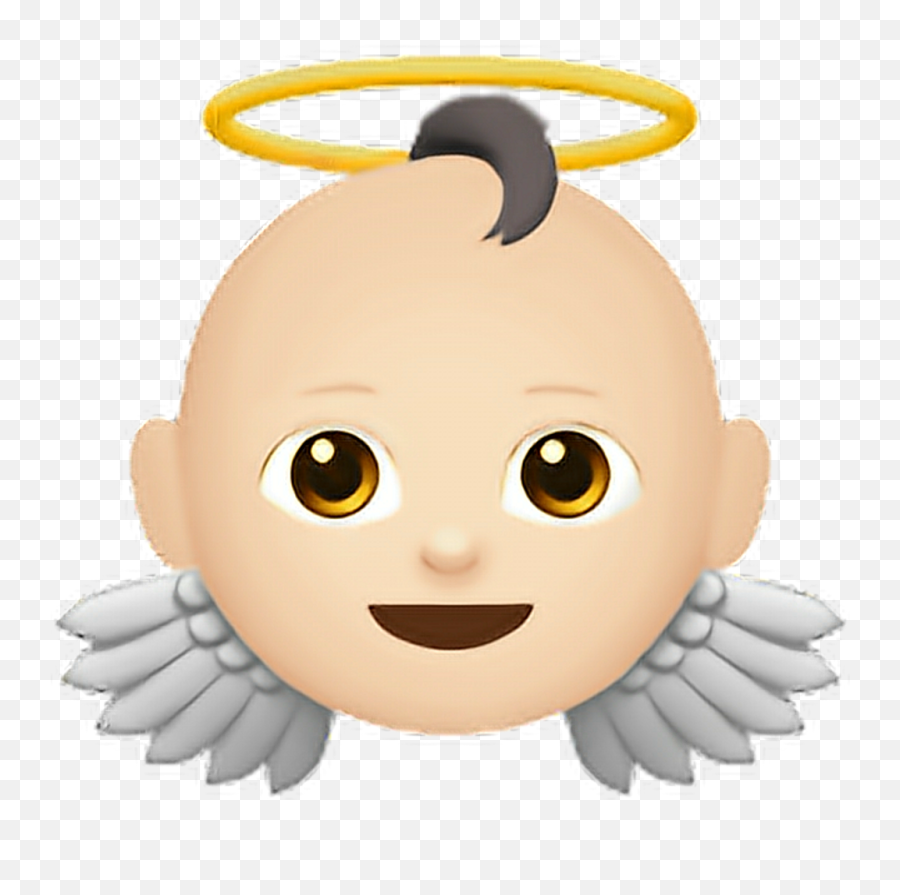 Download Hd Angel Emoji Iphone - Baby Angel Emoji Png,Angel Emoji Png