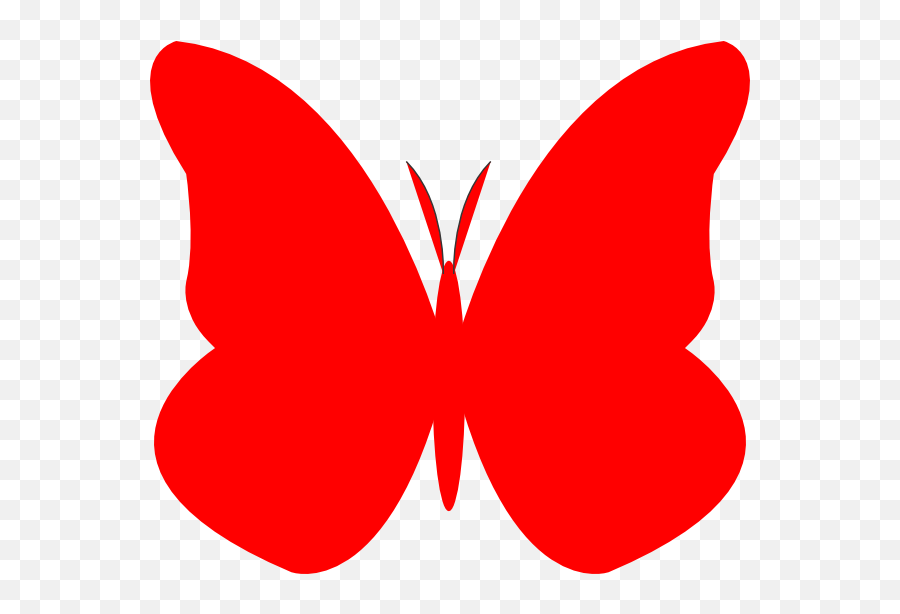 Library Of Heart Butterfly Vector Free - Red Butterfly Vector Png,Butterfly Vector Png