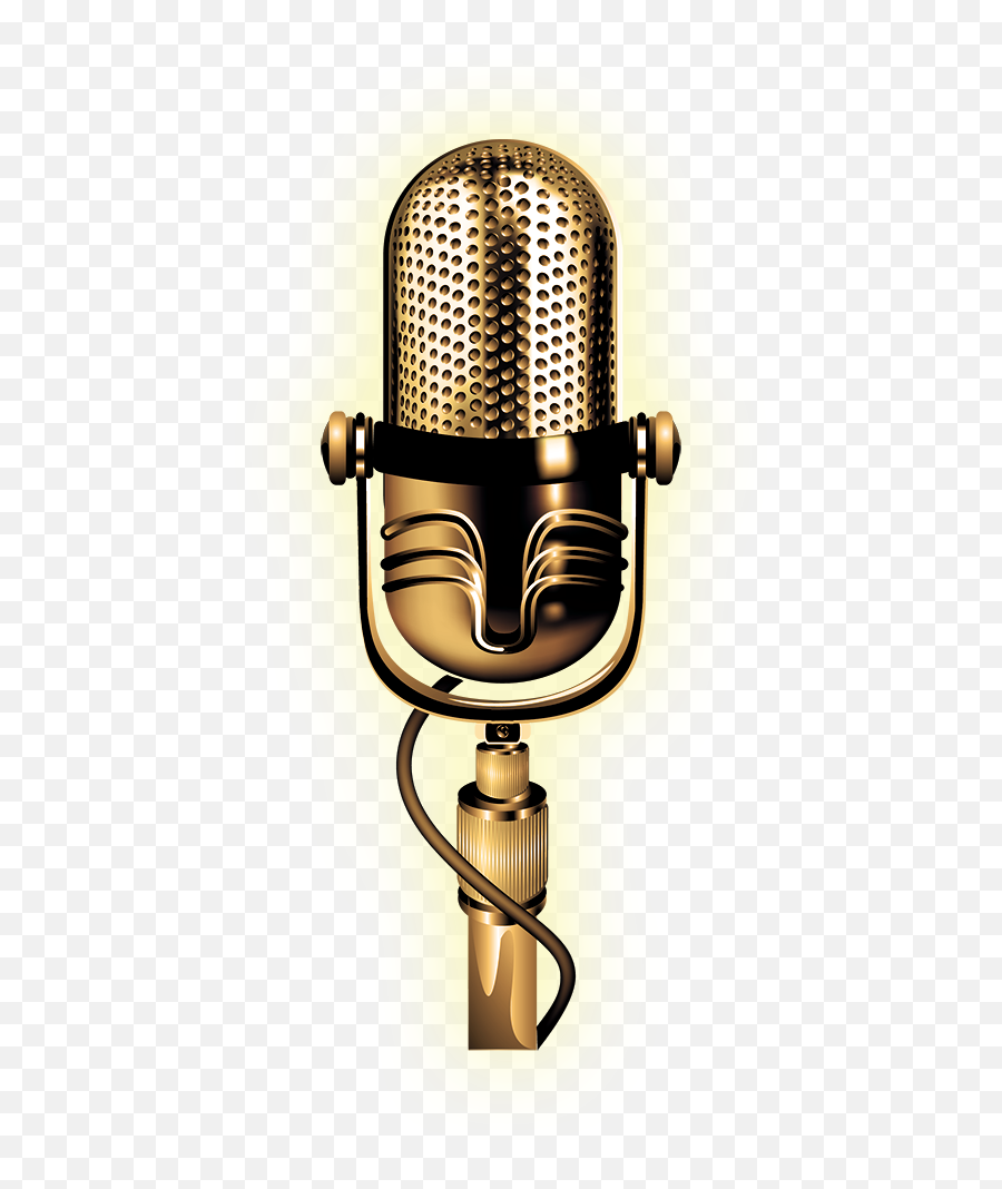 Microphone - Gold Microphone Png Transparent Cartoon Jingfm Transparent Gold Microphone Png,Microphone Stand Png