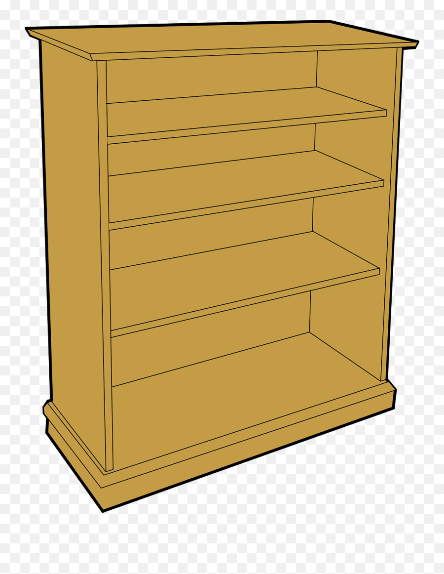 Empty Furniture Book Wood Bookcase Png