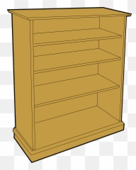 Empty Furniture Book Wood Bookcase Png