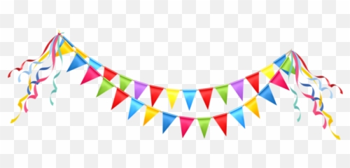 Fiesta Bunting Transparent - Transparent Background Celebration Clipart Png,Banderines Png
