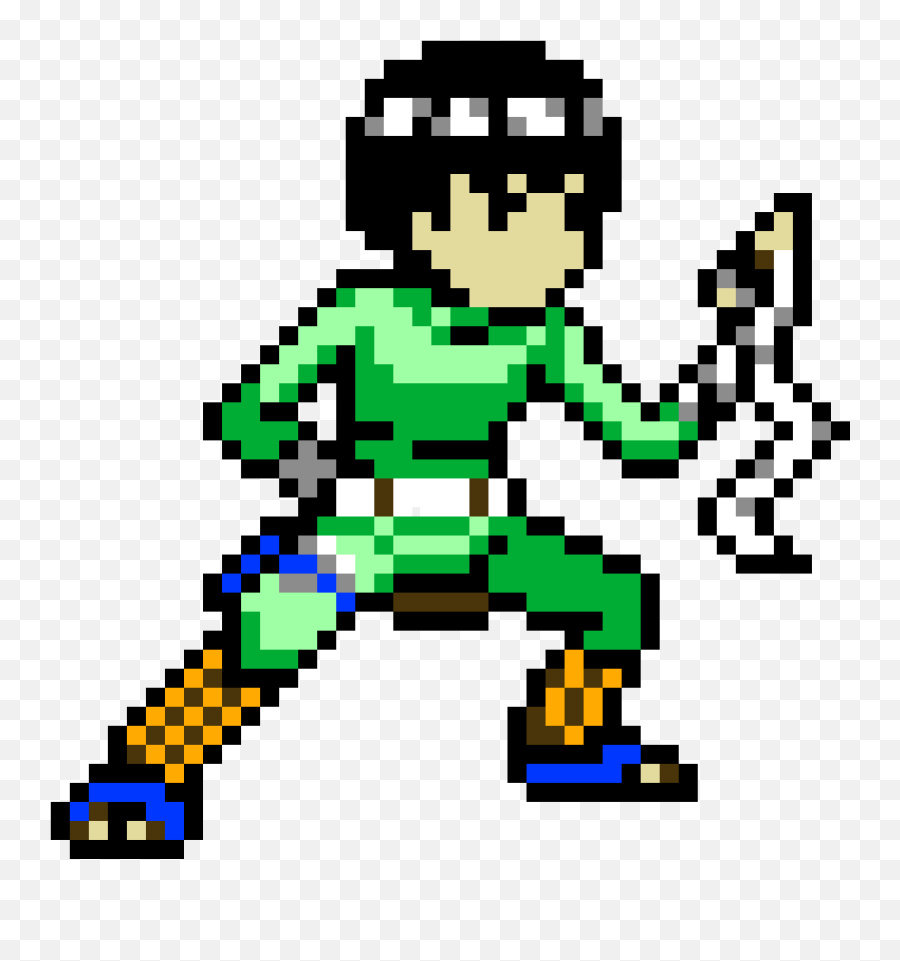 Pixilart - Rock Lee By Kingdaxter360 Pixel Art Rock Lee Png,Rock Lee Png