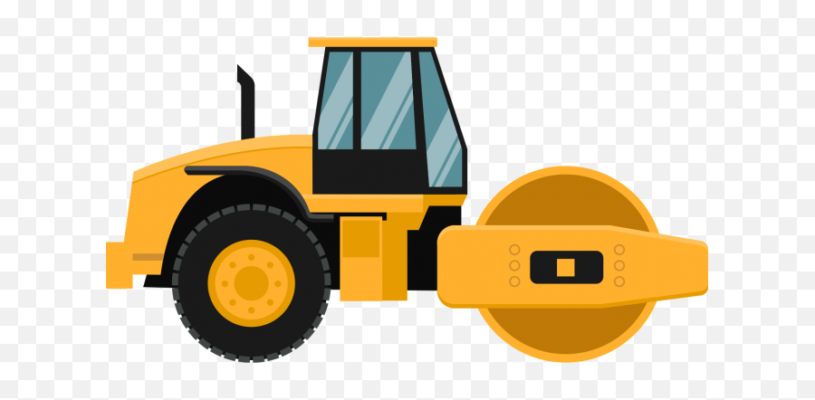 Hd Road Roller Png Image Free Download - Construction Truck Vector Png,Road Clipart Png