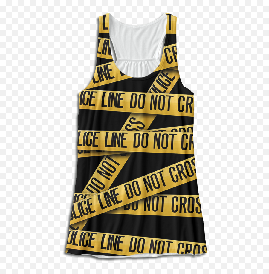 Download Police Tape Racerback Tank Top - Onepiece Garment Active Tank Png,Police Tape Png