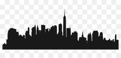 Skylines New York City Silhouette Wall - Png
