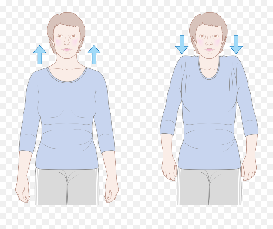 Filediagram Showing How To Do Shoulder Shrugs After Breast - Shoulder Shrug After Breast Cancer Surgery Png,Shrug Png