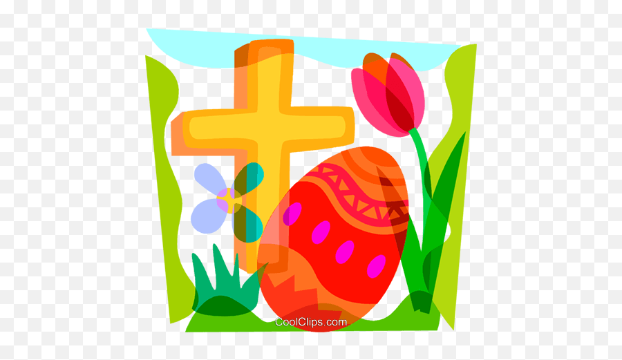 Download Easter Egg And A Holy Cross Royalty Free Vector - Free Clip Art Christian Easter Png,Holy Cross Png