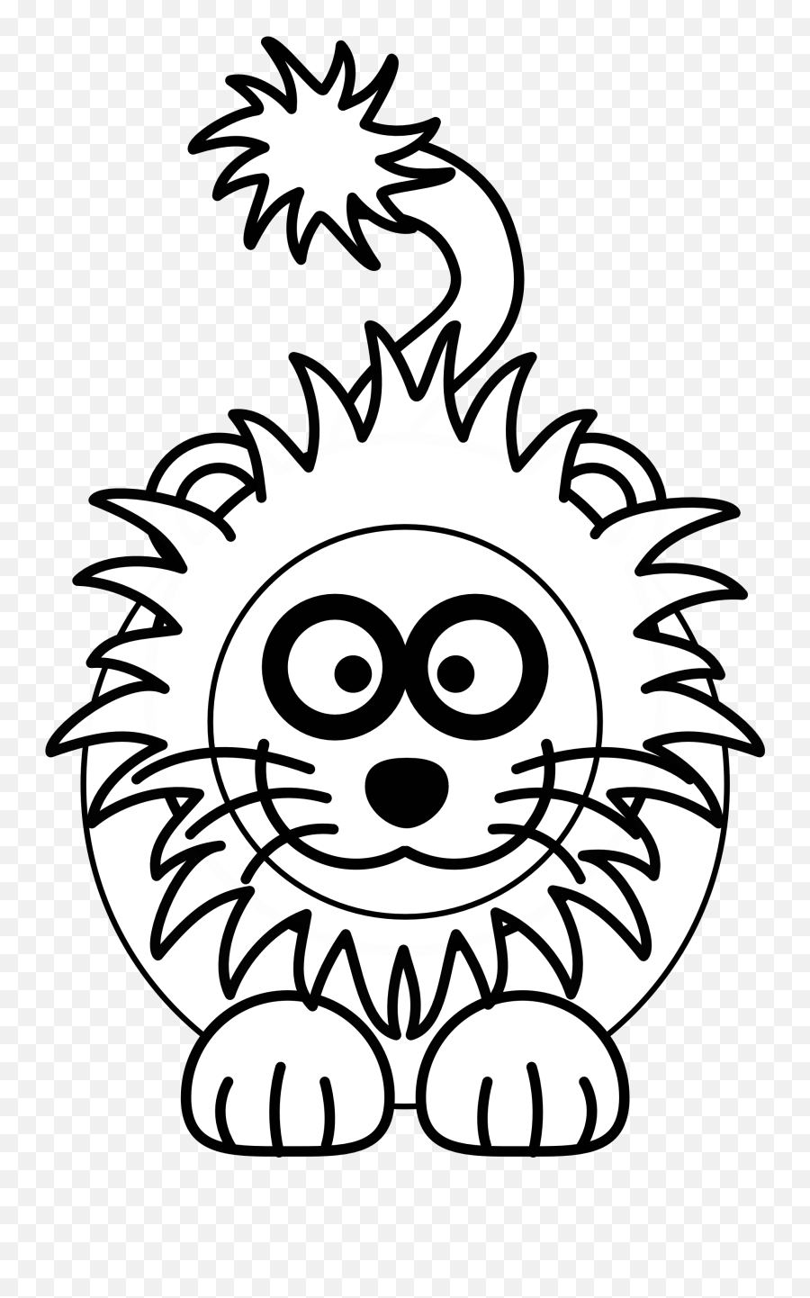 Mountain Lion Png - Clipart Royalty Free Download Baby Panda Cartoon Lion Black And White,Baby Lion Png