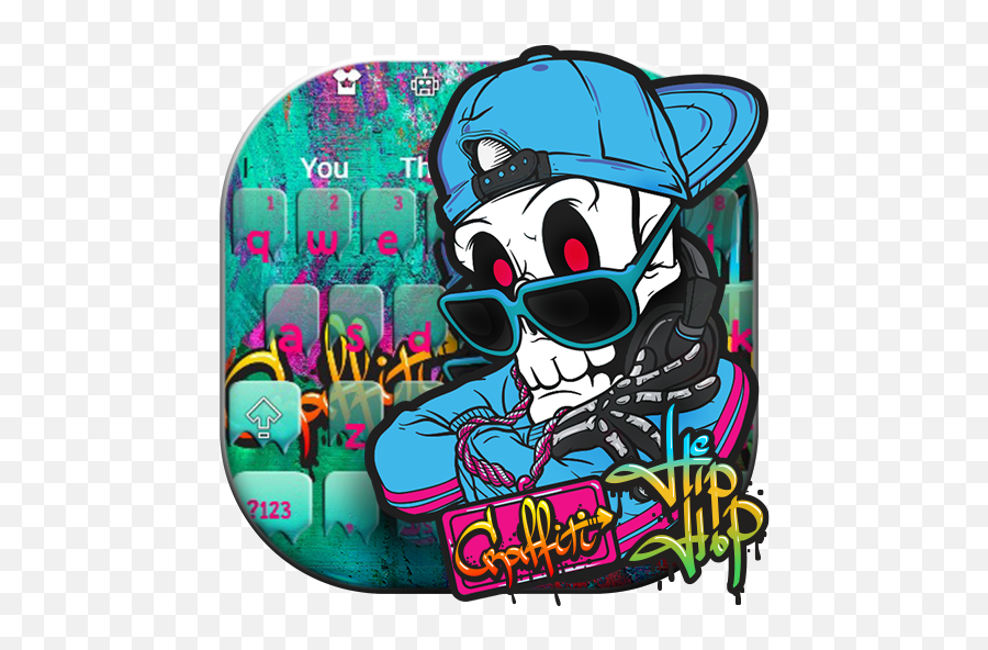 Graffiti Hip Hop Skull Keyboard U2013 Apper På Google Play - Thug Life Characters Cartoon Png,Grafitti Png