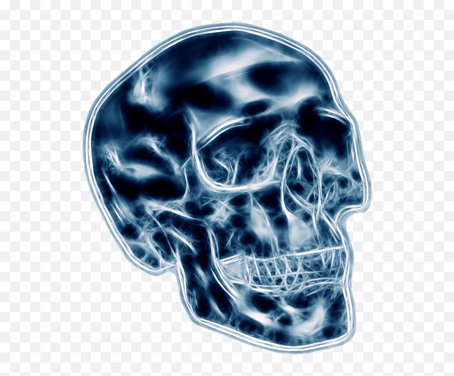 Blue Skeleton Head Png Transparent - Skull,Skeleton Head Png