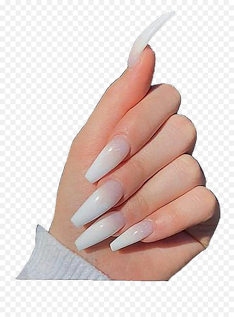 Grey And White Acrylic Nails Png Nail Transparent Background