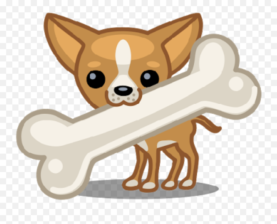 Dog Bone Clipart Birthday - Chihuahua Dog Cartoon Png,Dog Bone Png